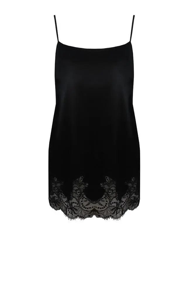 Sheer Lingerie Fleur of England Loungewear Black / S Signature Lace Silk Babydoll