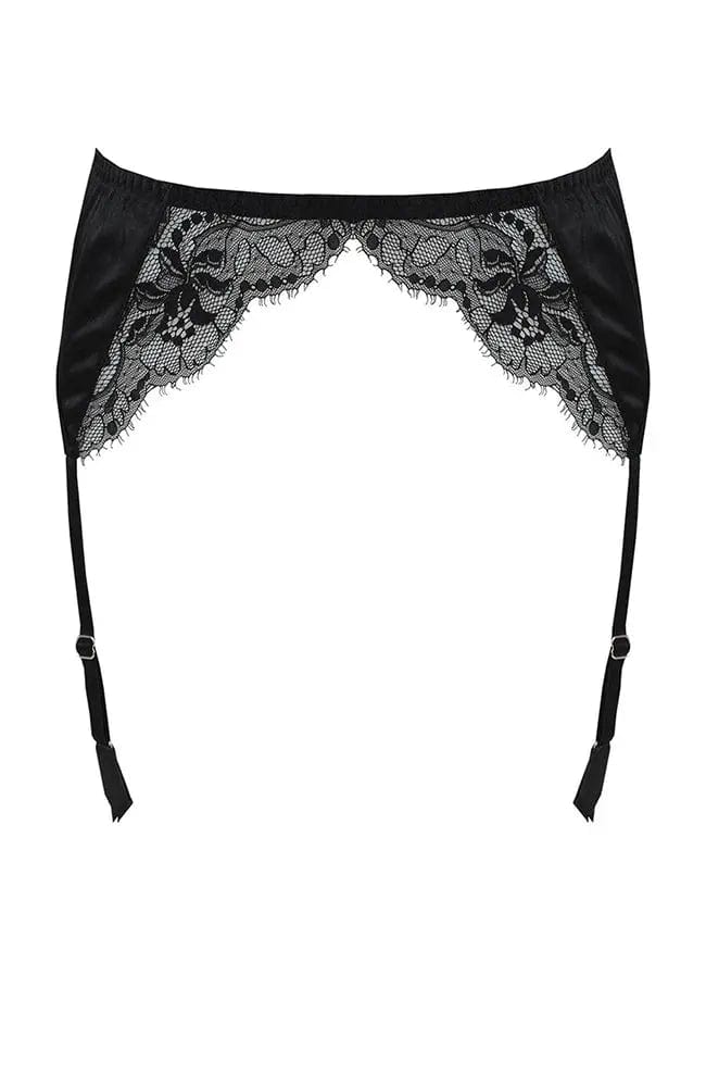 Sheer Lingerie Fleur of England Underwear Black / M Signature Lace Suspender