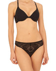 Sheer Lingerie Natori Lingerie Sets Lush Front Close Contour Bra and Thong Set