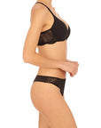 Sheer Lingerie Natori Lingerie Sets Lush Front Close Contour Bra and Thong Set