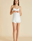 Sheer Lingerie Olivia von Halle Loungewear Bella Ivory Silk Camisole & Shorts