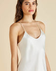 Sheer Lingerie Olivia von Halle Loungewear Bella Ivory Silk Camisole & Shorts