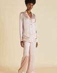 Sheer Lingerie Olivia von Halle Loungewear Coco Oyster Ivory Silk Pajama Set
