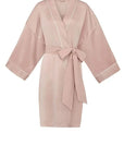 Sheer Lingerie Olivia von Halle Loungewear Oyster Ivory / 1001 / O/S Mimi Oyster Pink Silk Kimono Robe