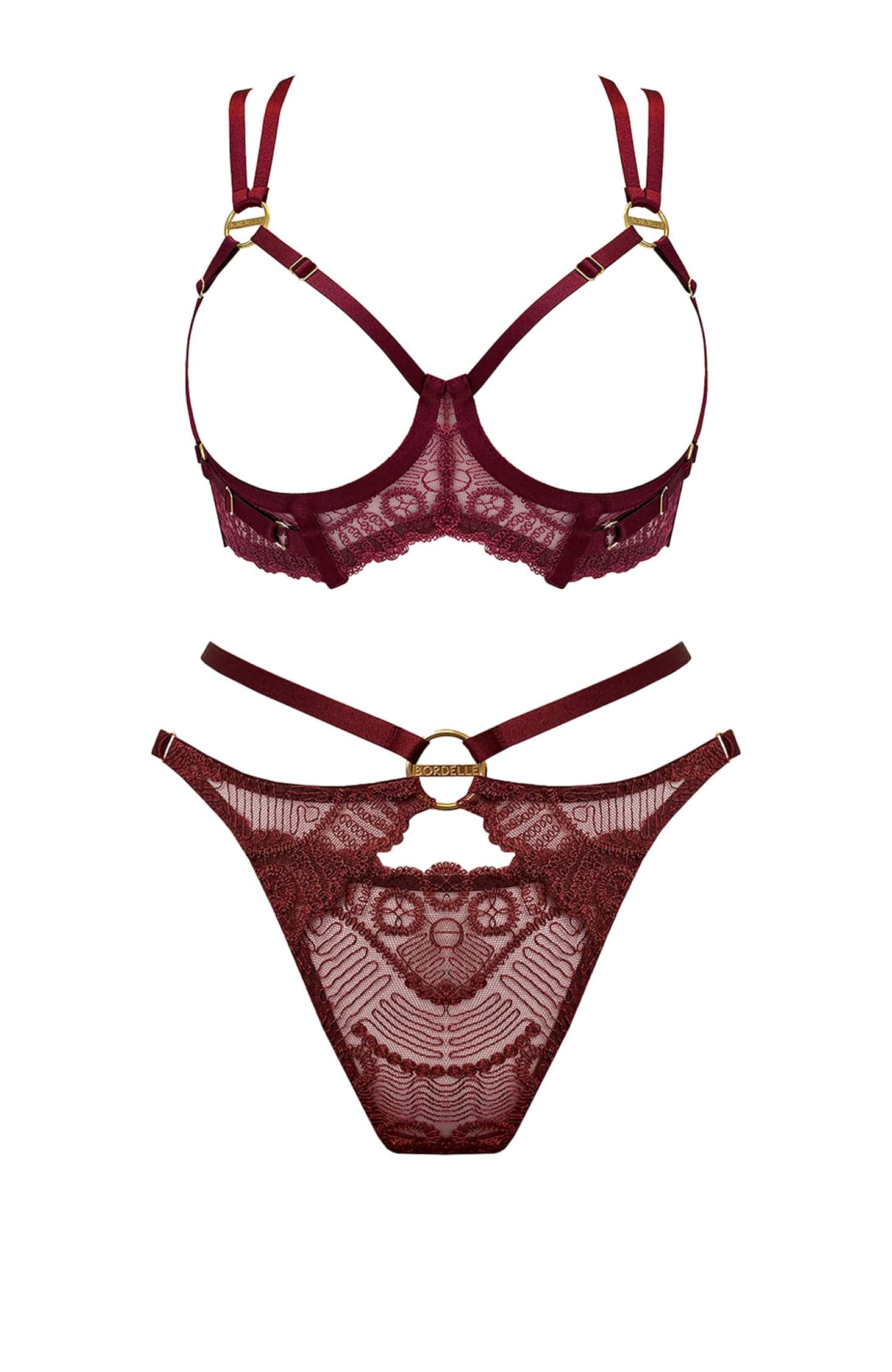 Tierra Ouvert Wire Bra and Open Back Brief Set
