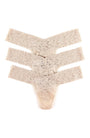 Signature Lace Low Rise Thong 3 Pack