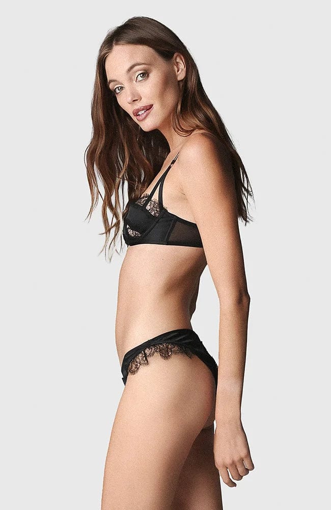 %shop_name_% Kiki de Montparnasse_Lace Inset Balconette Bra &amp; Thong Set _ Lingerie Sets_ 
