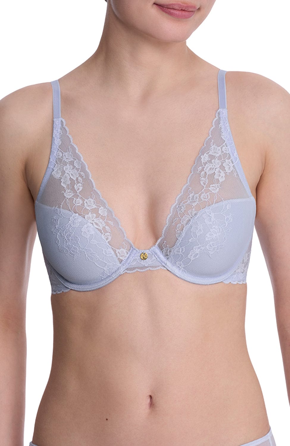 Cherry Blossom Plunge Contour Bra and Brief Set