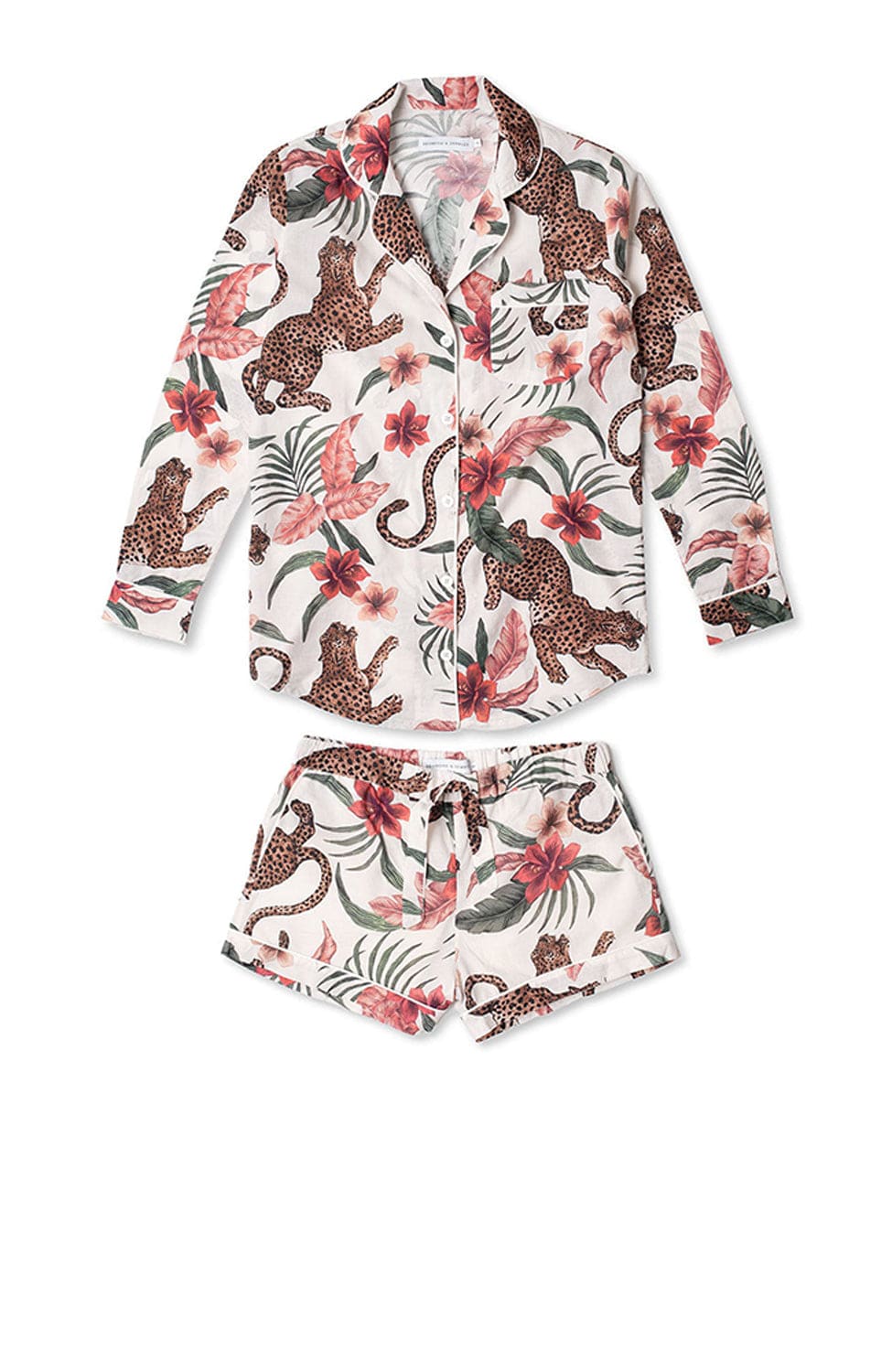%shop_name_% Desmond &amp; Dempsey_Soleia Organic Cotton Long Sleeve Short Pajama Set _ Loungewear_ 