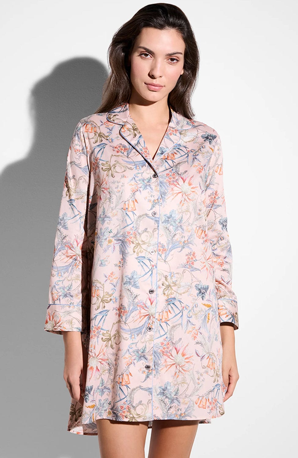 %shop_name_% Zimmerli_Cotton Print Sleepshirt _ Loungewear_
