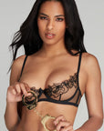 Sheer Lingerie Agent Provocateur Accessories Gold Clear / O/S Audria Double Cuff