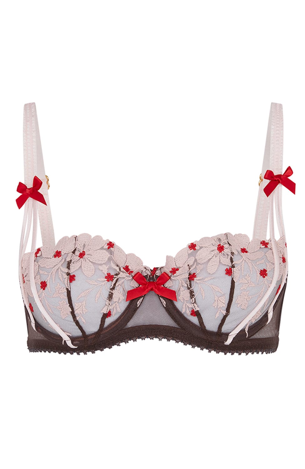 Sheer Lingerie Agent Provocateur Bras Chestnut Pink / 32C Dawne Bra