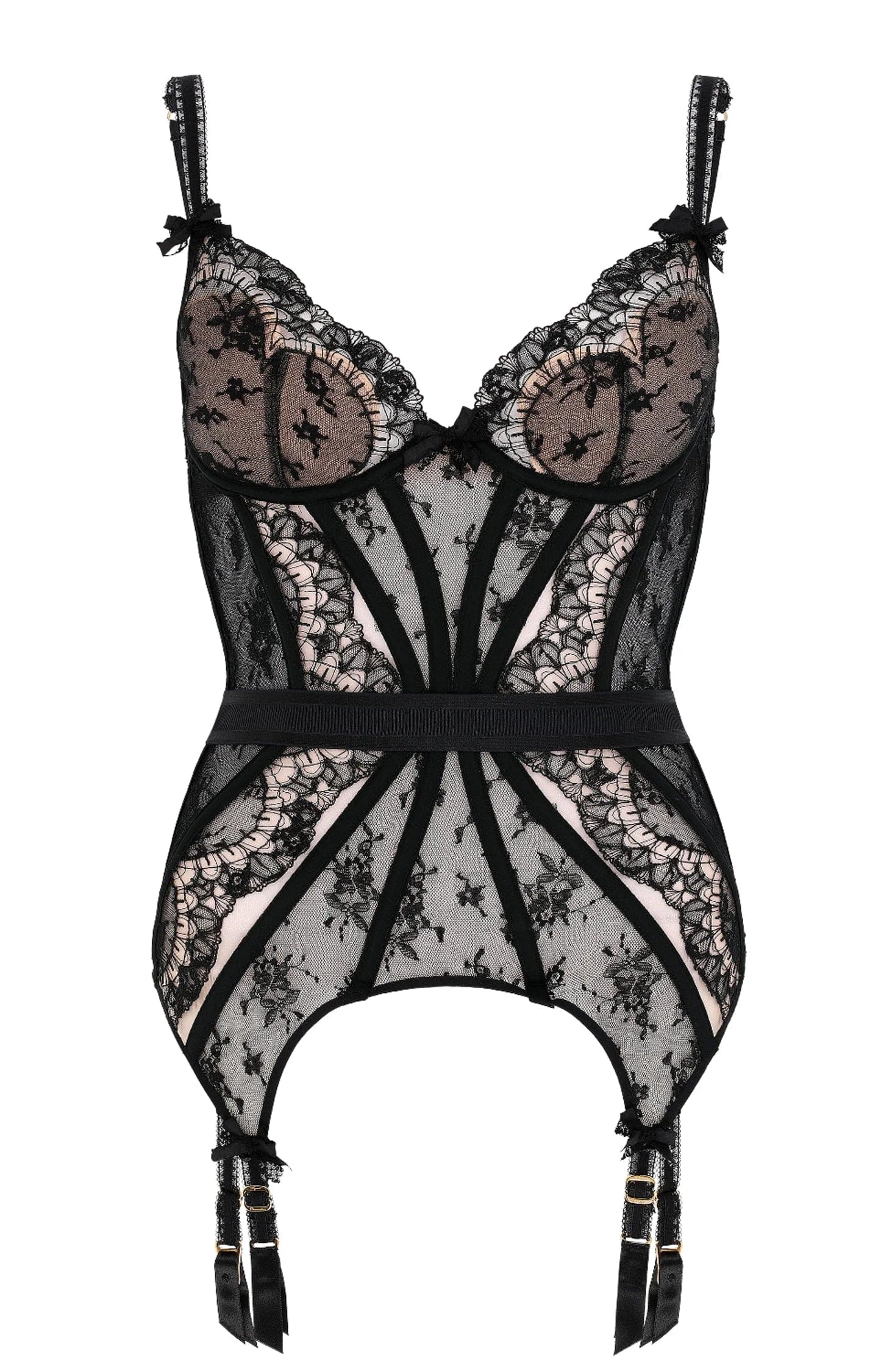 Sheer Lingerie Agent Provocateur Bras Black / 1 Floria Basque Corset