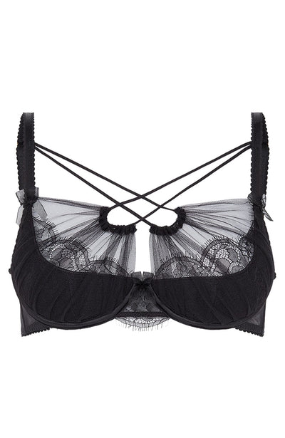 Sheer Lingerie Agent Provocateur Bras Black / 32A Halley Bra