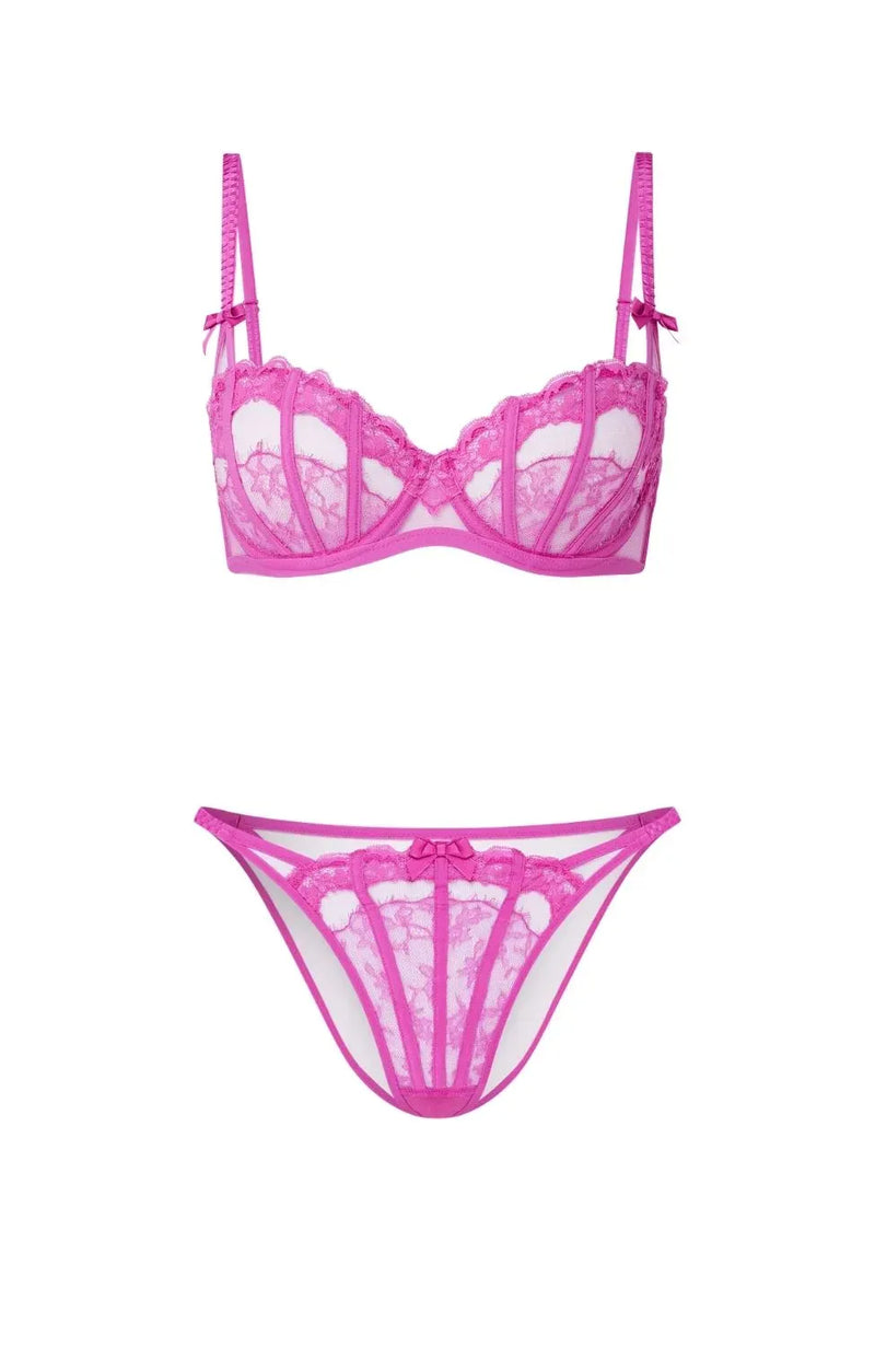 Sheer Lingerie Agent Provocateur Lingerie Sets Mariann Balcony Bra and Brief Set