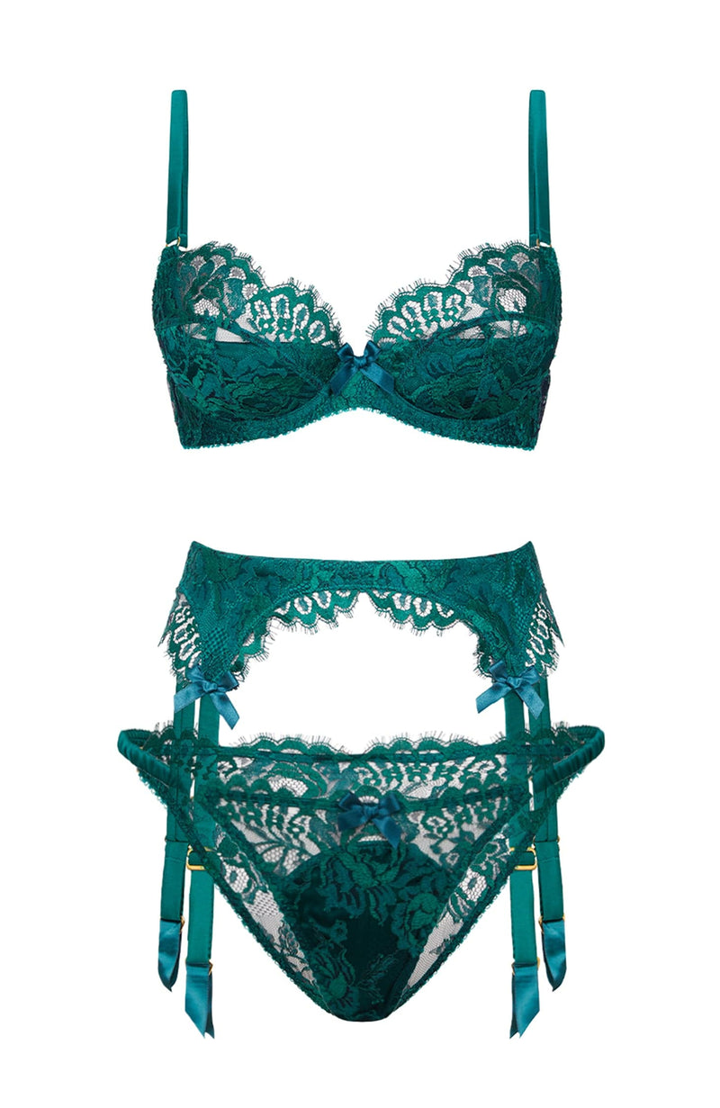 Solanna Bra, Suspender and Brief Set-Lingerie Sets-Agent Provocateur-SHEER, SHEER, Luxury lingerie brand, Luxury lingerie Hong Kong, Designer lingerie HK, Designer lingerie online, International luxury lingerie, Luxury lingerie gift ideas, buy lingerie online, Designer lingerie global delivery, Luxury lingerie shipping to Australia, Luxury lingerie shipping to Singapore