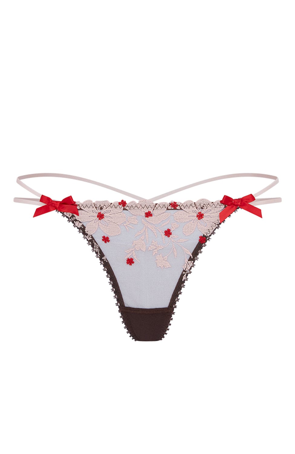 Sheer Lingerie Agent Provocateur Underwear Chestnut Pink / 0 Dawne Thong