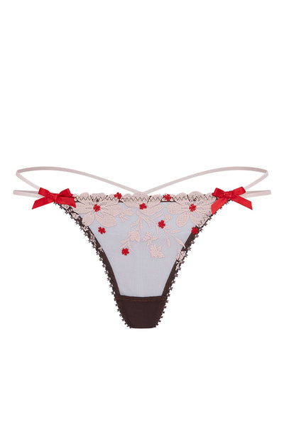 Sheer Lingerie Agent Provocateur Underwear Chestnut Pink / 0 Dawne Thong