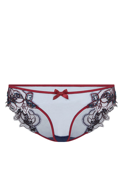 Sheer Lingerie Agent Provocateur Underwear Plum Navy / 0 Lindie Brief