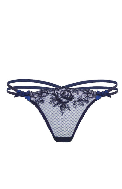 Sheer Lingerie Agent Provocateur Underwear Navy / 1 Rosia Thong