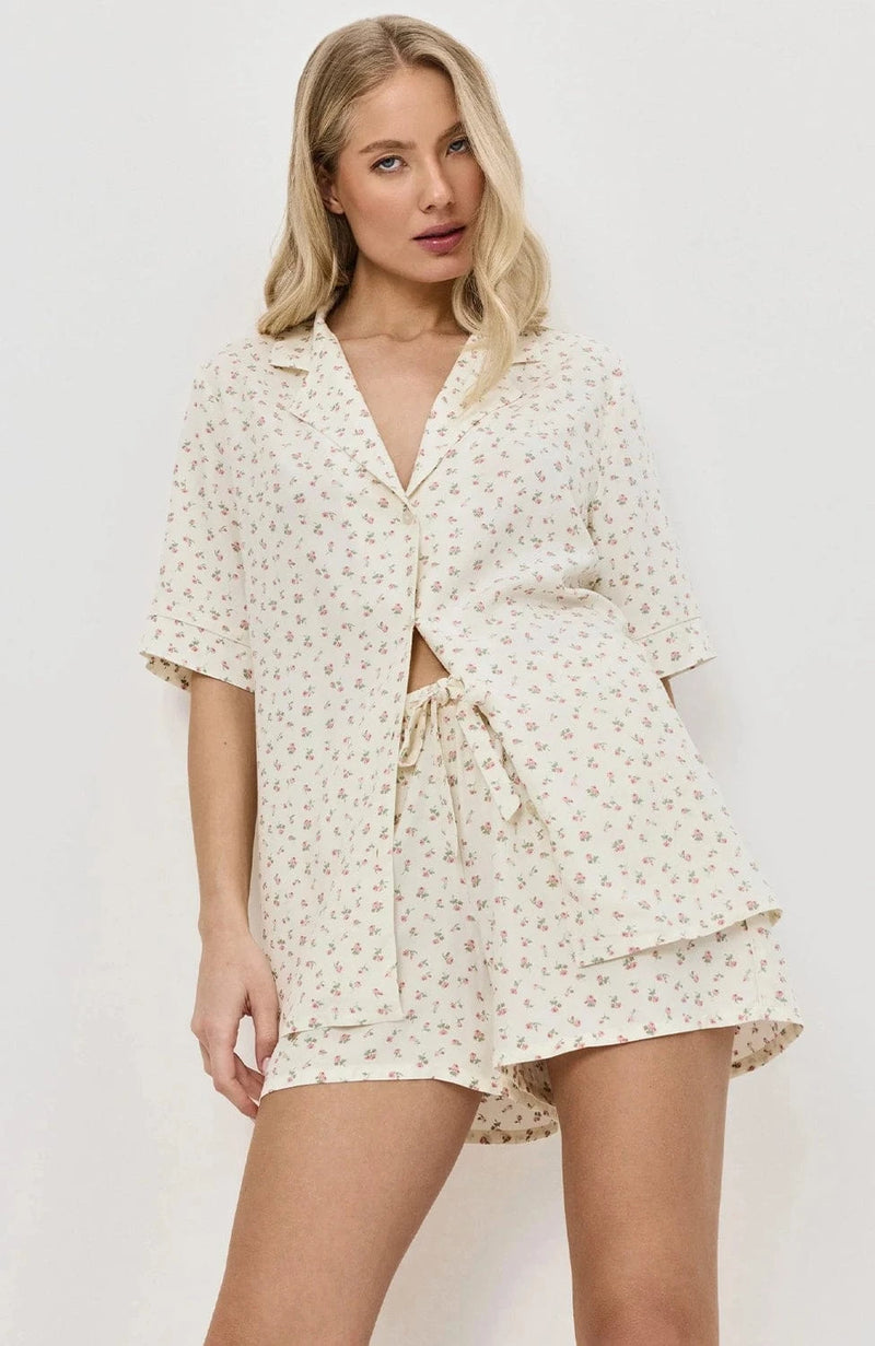 Sheer Lingerie Aruelle Loungewear Caprielle Short Pajama Set
