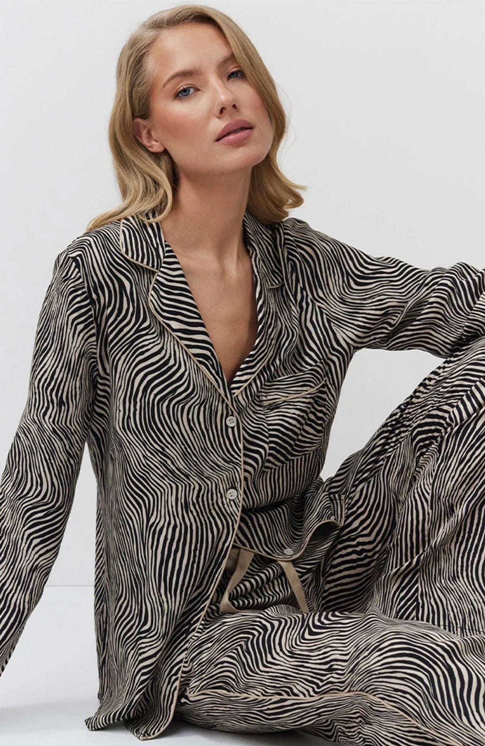 Sheer Lingerie Aruelle Loungewear Linna Long Pajama Set