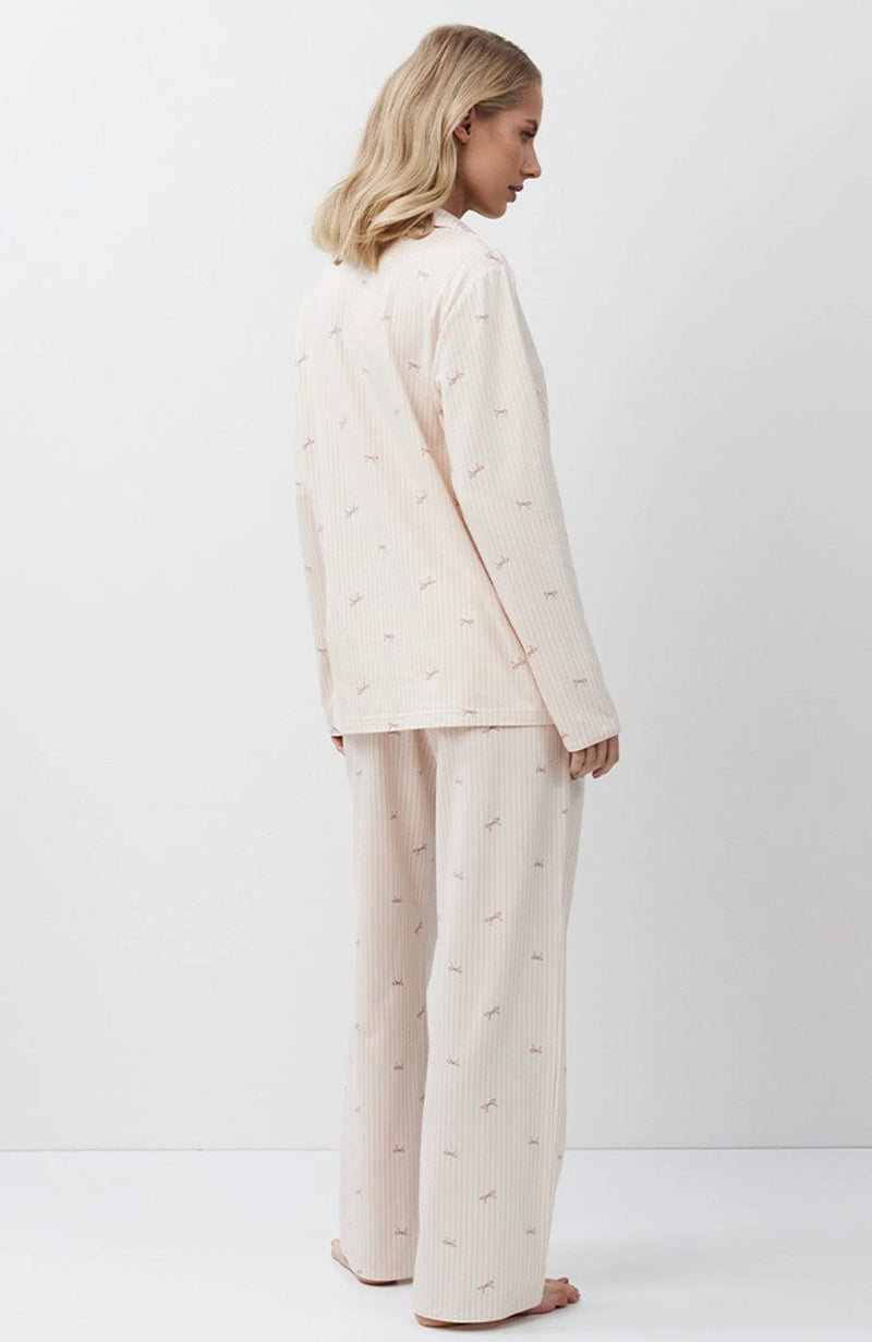 Yvette Long Pajama Set-Loungewear-Aruelle-SHEER, SHEER, Luxury lingerie brand, Luxury lingerie Hong Kong, Designer lingerie HK, Designer lingerie online, International luxury lingerie, Luxury lingerie gift ideas, buy lingerie online, Designer lingerie global delivery, Luxury lingerie shipping to Australia, Luxury lingerie shipping to Singapore