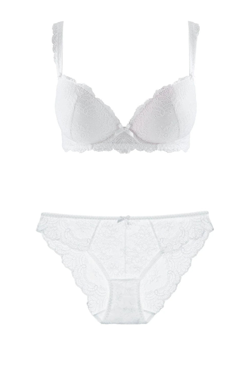 Sheer Lingerie Aubade Lingerie Sets Danse Des Sens Plunge Push Up Bra and Italian Brief Set