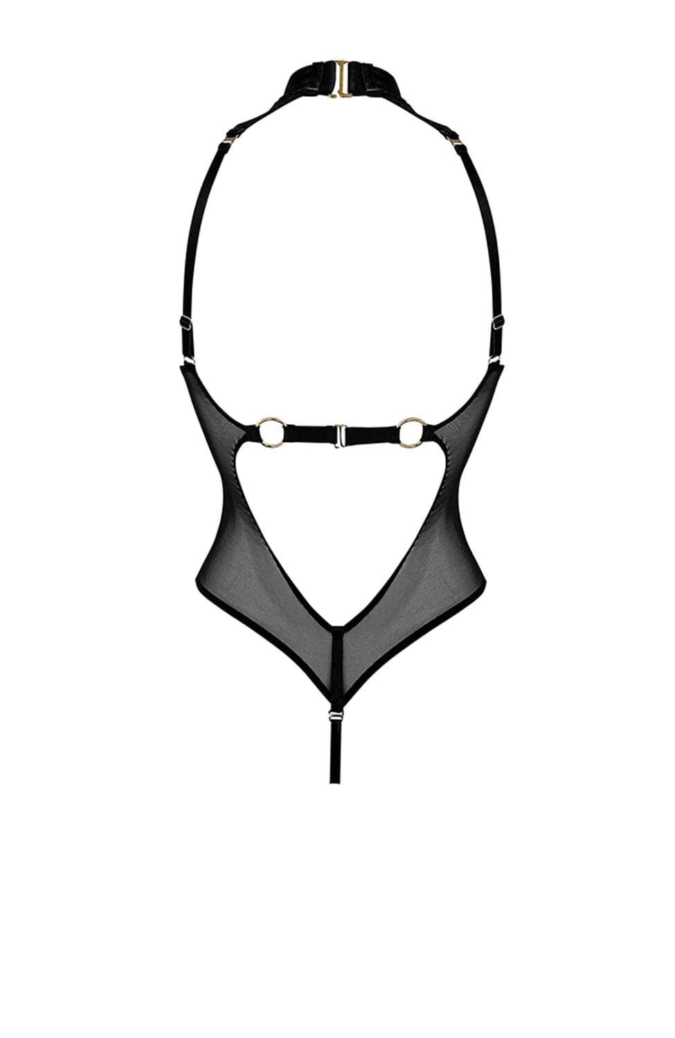 Sheer Lingerie Bordelle Bodywear Signature Mesh High Neck Body