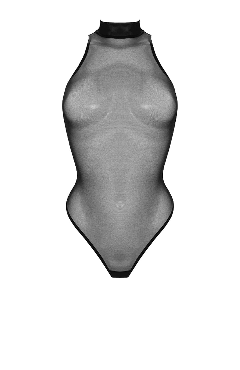 Sheer Lingerie Bordelle Bodywear Signature Mesh High Neck Body
