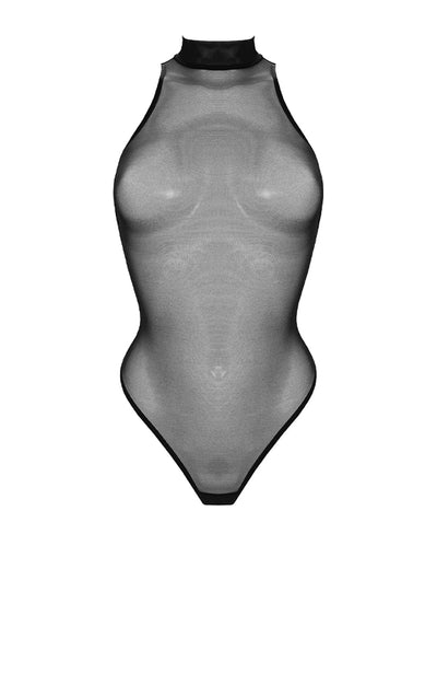 Sheer Lingerie Bordelle Bodywear Signature Mesh High Neck Body