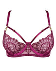 Sheer Lingerie Bordelle Bras Magenta / 2401 / XS Mari Balconette Wire Bra