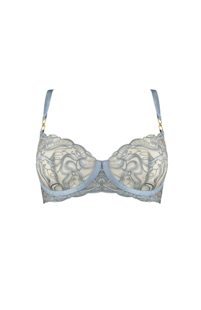 Sheer Lingerie Bordelle Bras Pearl Balconette Wire Bra