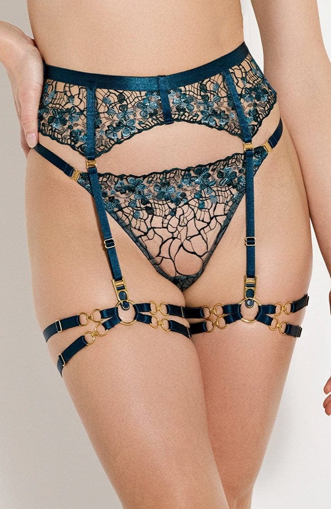 Sheer Lingerie Bordelle Underwear Amela Suspender