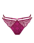 Sheer Lingerie Bordelle Underwear Magenta / 2401 / XS Mari Open Back Brief