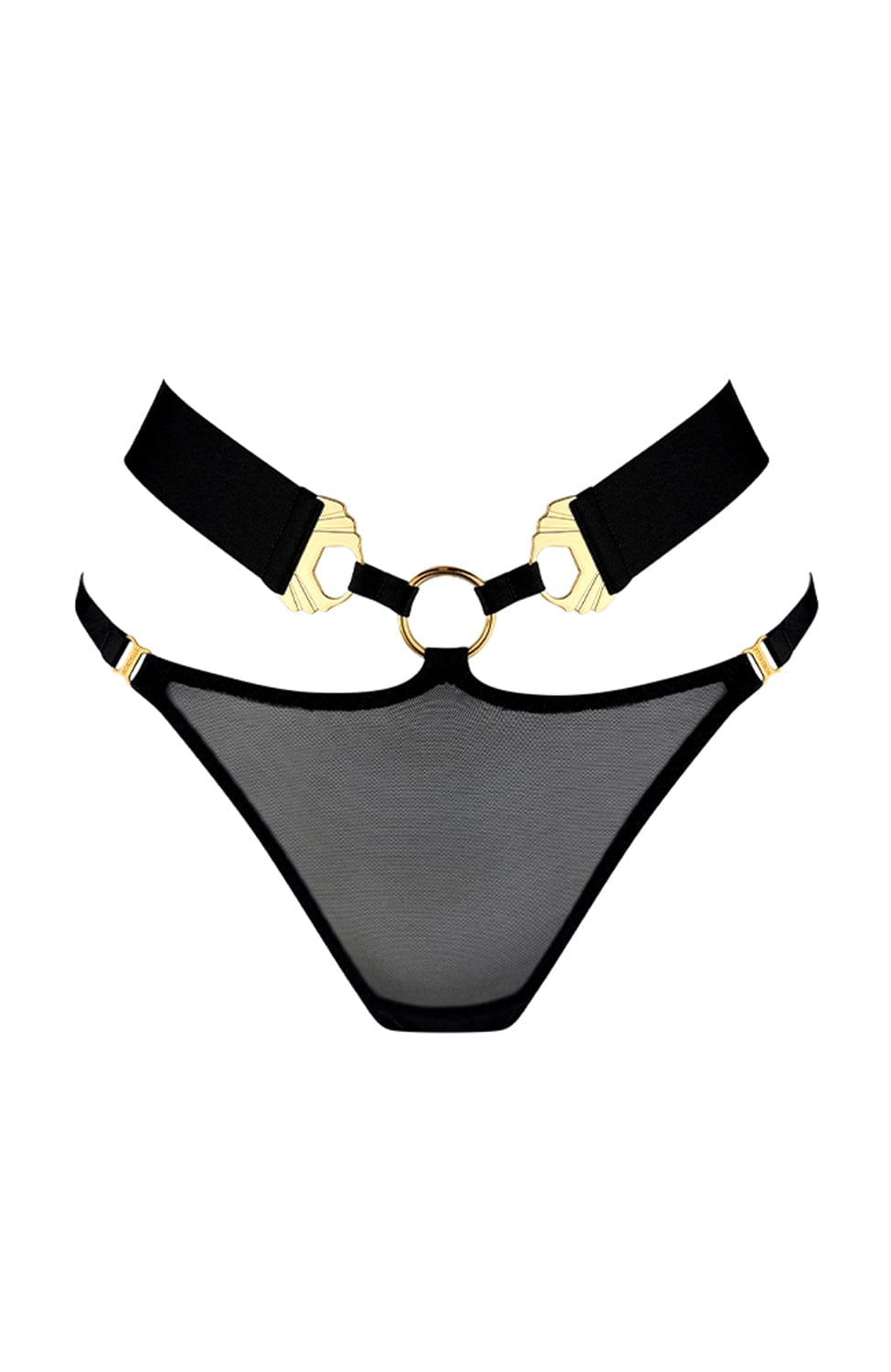 Sheer Lingerie Bordelle Underwear Melusina Open Back Brief