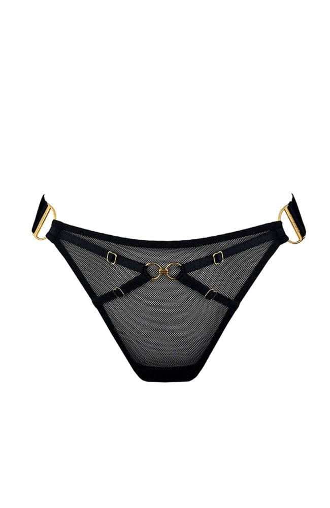 Sheer Lingerie Bordelle Underwear Black / 1 Nara Bondage Thong