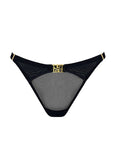 Sheer Lingerie Bordelle Underwear Black / 1 Nara Strap Thong