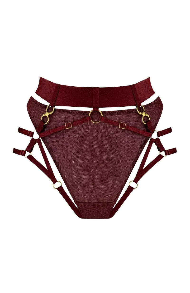 Sheer Lingerie Bordelle Underwear Neda Multi-Style Harness Brief