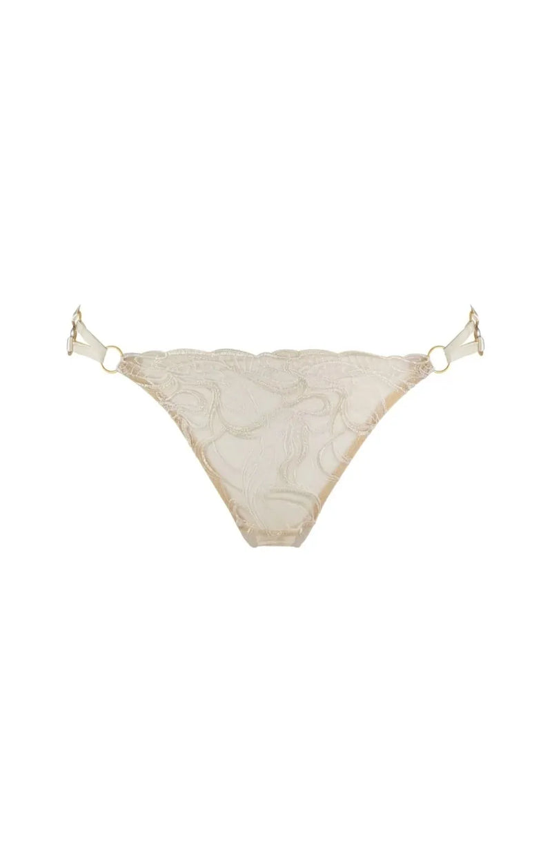 Sheer Lingerie Bordelle Underwear Pearl Open Back Brief