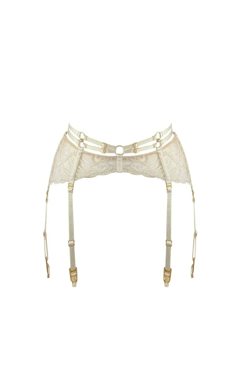 Sheer Lingerie Bordelle Underwear Pearl Suspender