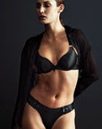 Sheer Lingerie Bordelle Underwear Signature Adjustable Webbed Thong