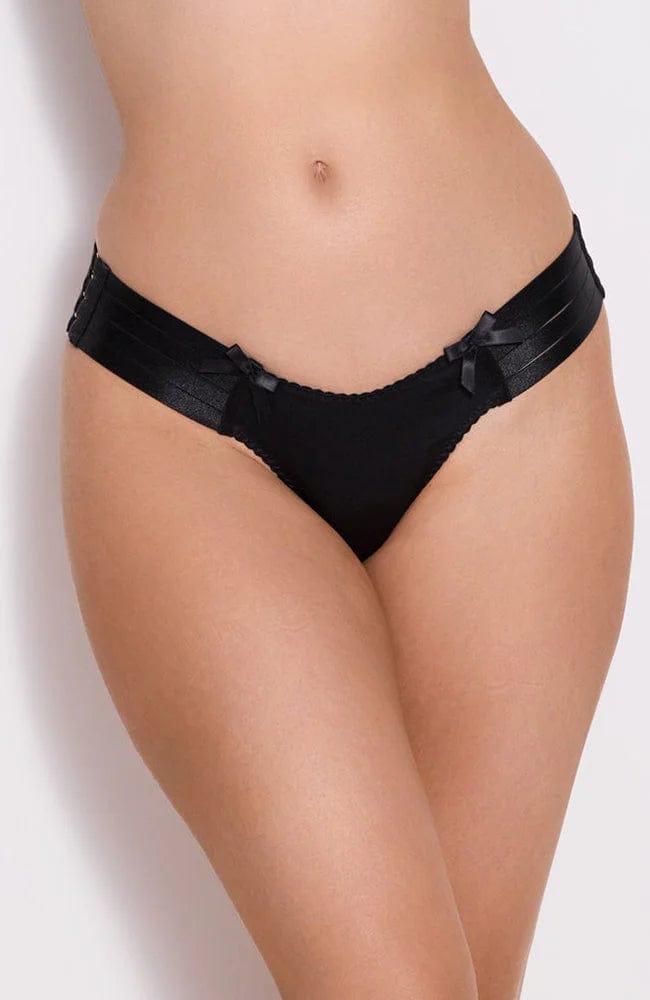 Sheer Lingerie Bordelle Underwear Signature Adjustable Webbed Thong