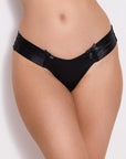 Sheer Lingerie Bordelle Underwear Signature Adjustable Webbed Thong