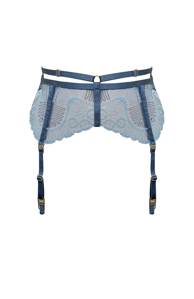 Sheer Lingerie Bordelle Underwear Denim / 1 Tierra Suspender