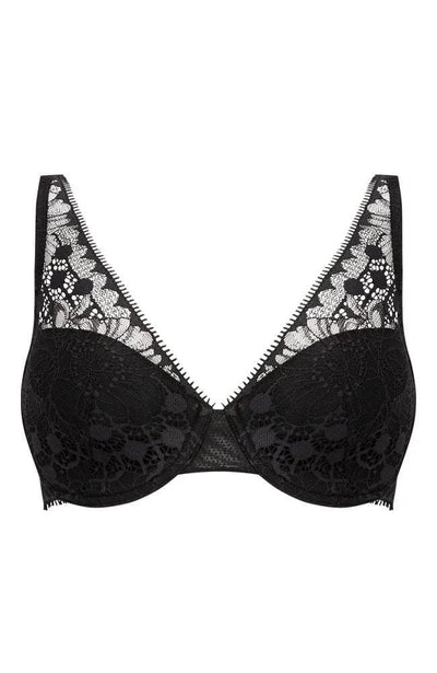 Sheer Lingerie Chantelle Bras Black / 32A Day to Night Plunge Spacer Bra
