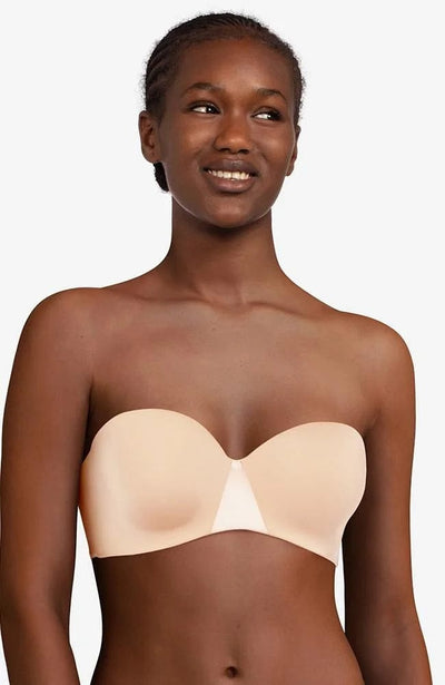 Essentiall Bandeau Strapless Bra-Bras-Chantelle-SHEER, SHEER, Luxury lingerie brand, Luxury lingerie Hong Kong, Designer lingerie HK, Designer lingerie online, International luxury lingerie, Luxury lingerie gift ideas, buy lingerie online, Designer lingerie global delivery, Luxury lingerie shipping to Australia, Luxury lingerie shipping to Singapore