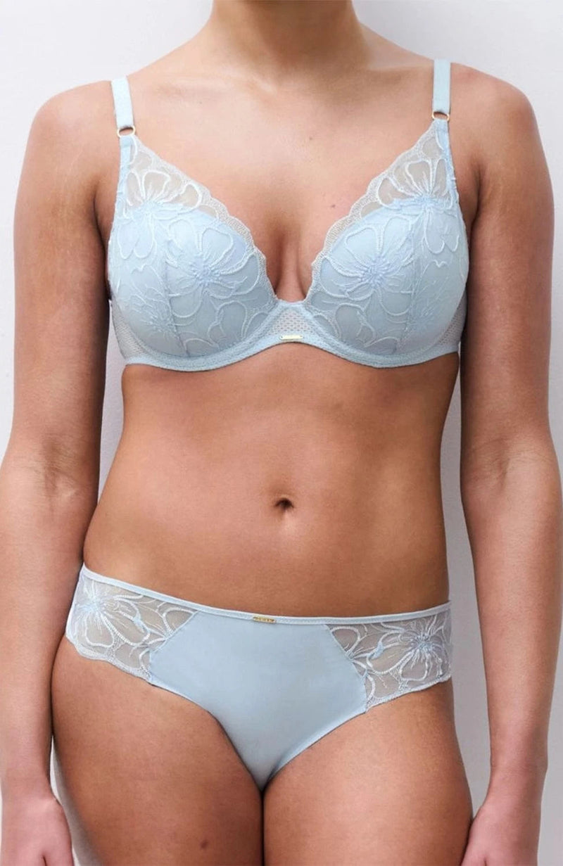 Sheer Lingerie Chantelle Bras Fleurs Plunge T-Shirt Bra