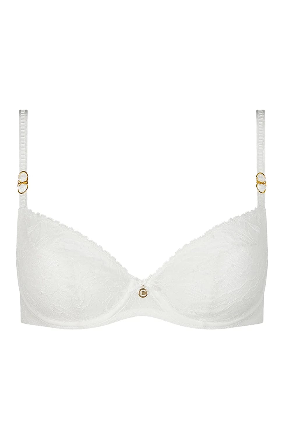Sheer Lingerie Chantelle Bras Milk / 32D Orchids Covering Underwired Bra