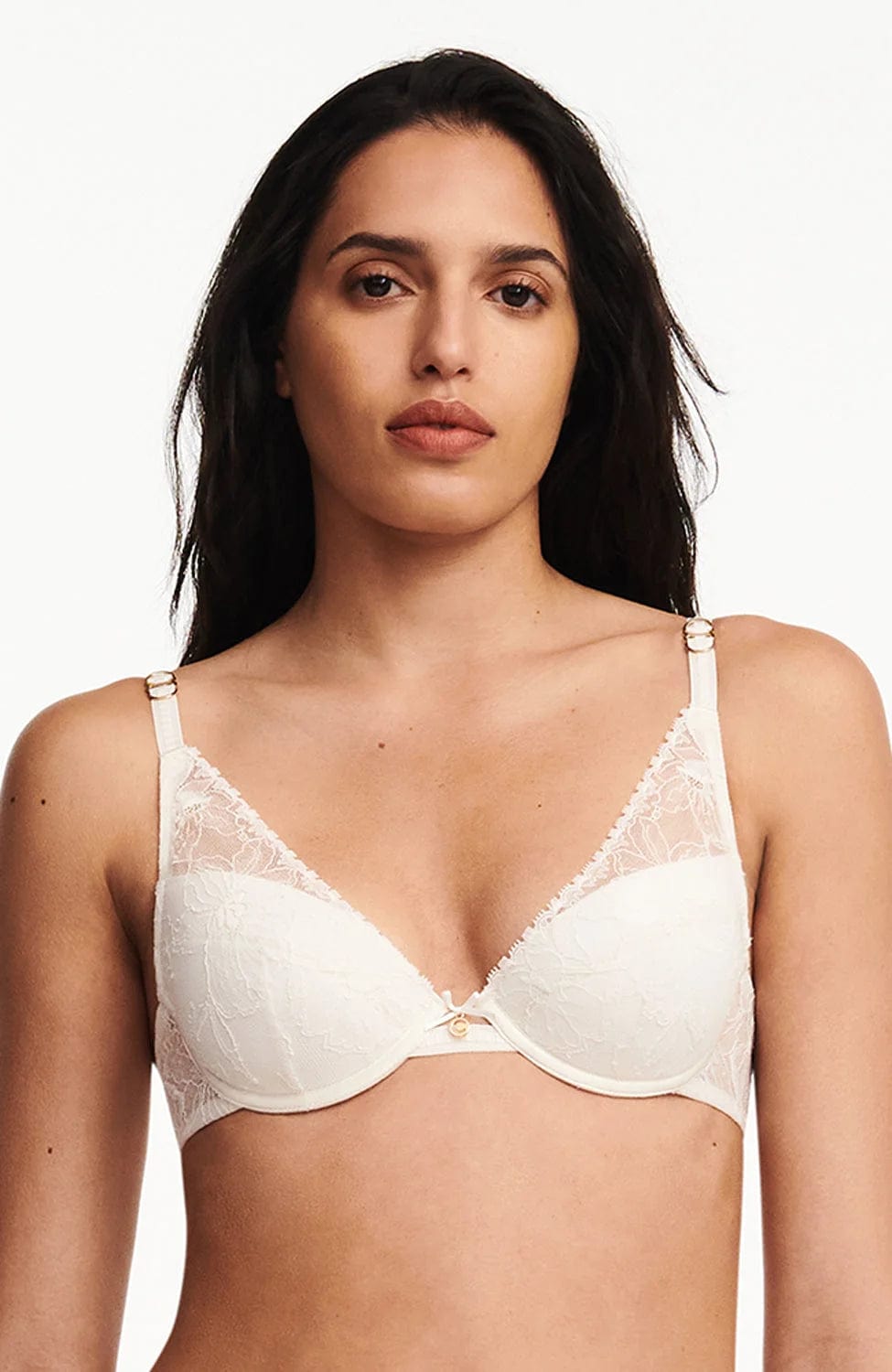 Sheer Lingerie Chantelle Bras Milk / 32A Orchids Push-Up Bra
